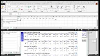 Klimaatgrafiek maken in Excel versie 2013 [upl. by Wenoa934]