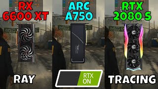 RX 6600 XT vs ARC A750 vs RTX 2080 Super Benchmark in 9 Games at 1080p with Ray Tracing 2024 [upl. by Hindorff]