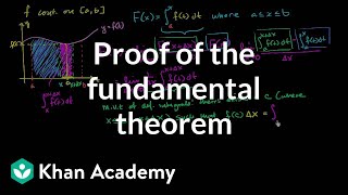 Proof of fundamental theorem of calculus  AP Calculus AB  Khan Academy [upl. by Namwen655]