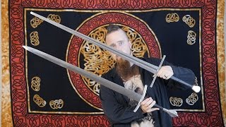 An example of a quottruequot bastard sword  handandahalf sword [upl. by Greeson]