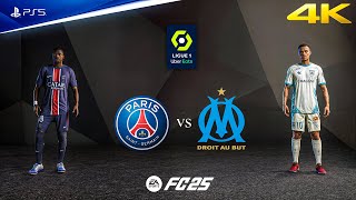 FC 25  PSG vs Marseille  Ligue 1 2425 Full Match  PS5™ 4K60 [upl. by Ycniuqal]