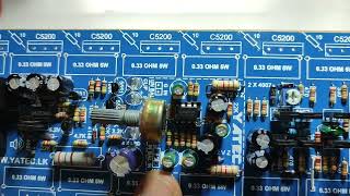 Yatec Amp1202 mono 1200w power amplifier biasing adjust [upl. by Rodnas]