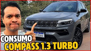 O CONSUMO REAL DO JEEP COMPASS 13 TURBO VAI TE DEIXAR MALUCO SUV BEBERRÃO [upl. by Meelak]