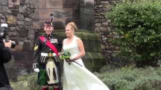 Edinburgh Castle Wedding Rab and Julie 7th September 2013 [upl. by Nodgnal]