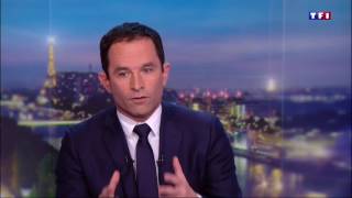 Benoît Hamon invité du 20 heures de TF1  Dimanche 26 février 2017 [upl. by Dinnie]