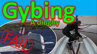 How to gybe a dinghy how to gybe sailing laser gybe ilca gybe [upl. by Yerbua]