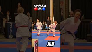 Red or Blue 🔴🥋🔵 Jab Yuko Punch Karate Kumite WKF Aka Ao Kizami Tzuki K1 Shorts Dojo KO [upl. by Griffiths960]