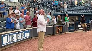 National Anthem at the Biloxi Shuckers Game [upl. by Ocirrej]