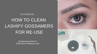 How to clean Lashify Gossamers for ReuseDetailed Version DIY Lash Extension System [upl. by Plossl]