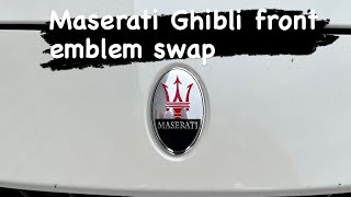 Maserati Ghibli front emblem swap [upl. by Mandel]