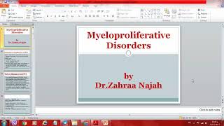 Pathology course 2 lecture 1Myeloproliferative Disorders [upl. by Bonnie]