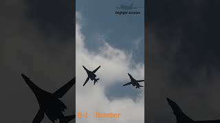 B1B Lancer and B2 Bomber Perform Flyovers [upl. by Anivle996]