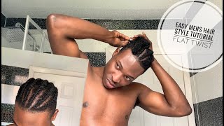 QUARANTINE HAIR STYLE  EASY FLAT TWIST HAIR STYLE FOR MEN [upl. by Schaaff]