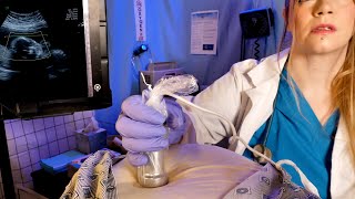 ASMR Hospital OBGYN Pregnancy Exam  Measuring Fetal Monitor Ultrasound [upl. by Chellman]