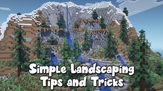 Minecraft  How to Build Custom Terrain for Beginners LandscapingTerraforming Tips and Tricks [upl. by Ellehciram799]