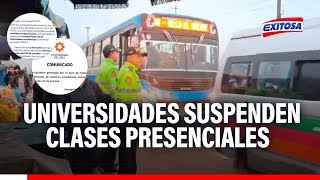 🔴🔵Paro de transportistas Universidades suspenden clases presenciales por huelga nacional [upl. by Reisinger]