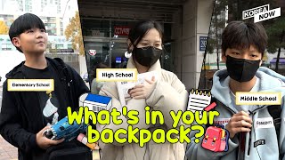 What’s in your backpack We asked S Korean students [upl. by Norab351]