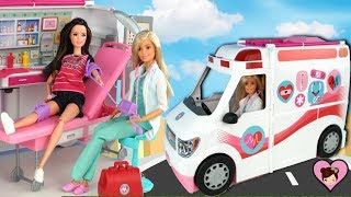 Barbie Doll Ambulance and Hospital Playset  Best Barbie Toy [upl. by Attenauq]