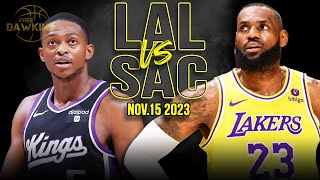 Los Angeles Lakers vs Sacramento Kings Full Game Highlights  Nov 15 2023  FreeDawkins [upl. by Maggy]