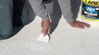 patching a hole in foam roof in fountain hills az [upl. by Imot]