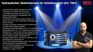 Tutorial Hydraulischer Abdrückersatz für Antriebswellen Art 7681 [upl. by Ursa917]