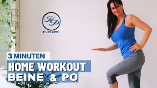 3 Minuten Po Beineeffektive Po Übungen für zuhause Workout für Vielbeschäftigte ohne Geräte Tag 2 [upl. by Ahsenaj772]