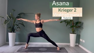 Yoga Asana  Tutorial  Krieger 2  Virabhadrasana II [upl. by Hiroshi]