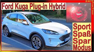 quotSquot wie Sport Spaß Spar Modus  Ford Kuga Plugin Hybrid Verbrauchsfahrt amp Ladung im Sport Modus [upl. by Nylrehs]