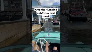 Amphicar Landing amphicar amphibiousvehicles car boat both landing disney springs fyp [upl. by Jaime831]