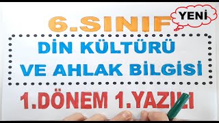 6SINIF DİN KÜLTÜRÜ VE AHLAK BİLGİSİ 1Dönem 1Yazılı Hazırlık  İZLE 100 AL 2023 [upl. by Esdras]