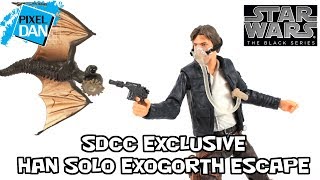 Star Wars Black Series Han Solo Exogorth Escape SDCC 2018 Exclusive Hasbro Figure Review [upl. by Maggs]