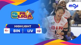 BIN VS Livin Mandiri 31  Highlight PLN Mobile Proliga 2024 [upl. by Nocaj]