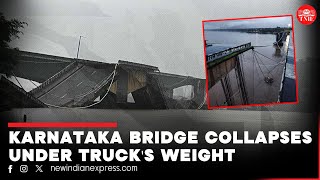 Kali bridge collapse in Karnatakas Karwar leaves one injured traffic diverted [upl. by Adelaja]