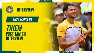 Thiem Q1 postmatch interview  RolandGarros 2024 [upl. by Sacken917]