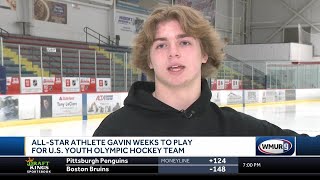 Goffstown teen to play for US Youth Olympic hockey team [upl. by Neimad]