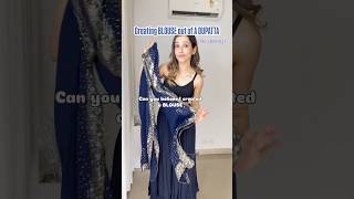 DIY blouse of dupatta 🤍 Save this for wedding season ✨ diy diyhacks fashionhacks weddingoutfit [upl. by Anivlac592]