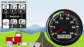 How to shift an 18 speed trans in my custom Peterbilt with straight pipes [upl. by Issak12]