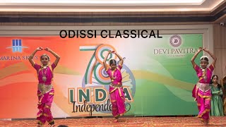 Graceful  Odissi classical dance  Independace day dance [upl. by Aetnuahs]