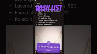 Wish list [upl. by Launce]