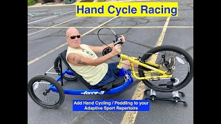 Hand Cycle Bike  Hand Peddle Bike  Workout adaptiveathlete hipdisarticulation adaptivesports [upl. by Maurey332]