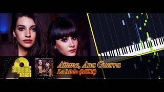 Aitana Ana Guerra  Lo Malo FULL MIDI  PIANO  CHORDS [upl. by Ginelle]