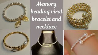 How to Make Memory beading wire bracelet  memory beading wire bracelet making SonysreeCreations [upl. by Charteris]