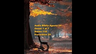 Audio Biblia Agosto 24 Oseas 1 al 7 Salmo 119 Proverbios 24 [upl. by Iaka]