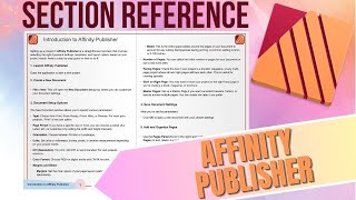 Section References in Affinity Publisher [upl. by Jehius]