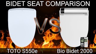 TOTO s550e vs Bio Bidet BB 2000 Bidet Toilet Seat Comparison  BidetKingcom [upl. by Enaud]