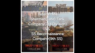 Flames of War Battle Report Veteran M4 ShermanLate Company3rd Div VS SS Recce Company9th SS [upl. by Anaic409]