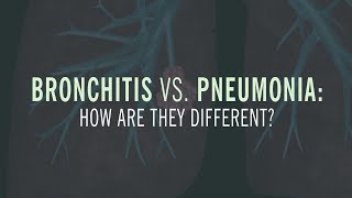 Bronchitis vs Pneumonia How are they Different [upl. by Sirrep611]