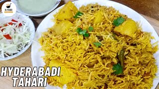 Hyderabadi Aloo Ki Tahari Recipe A Spicy Twist on Traditional Rice Dish  H FOOD [upl. by Nelleyram]