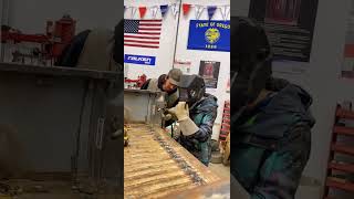 Welding prank with junior mechanist carrepair carpart automobile mechanic weldinh [upl. by Pani]