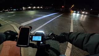 Enduro 72v 5000w stealth bomber ebike custom build clone Night Commute [upl. by Fanning]